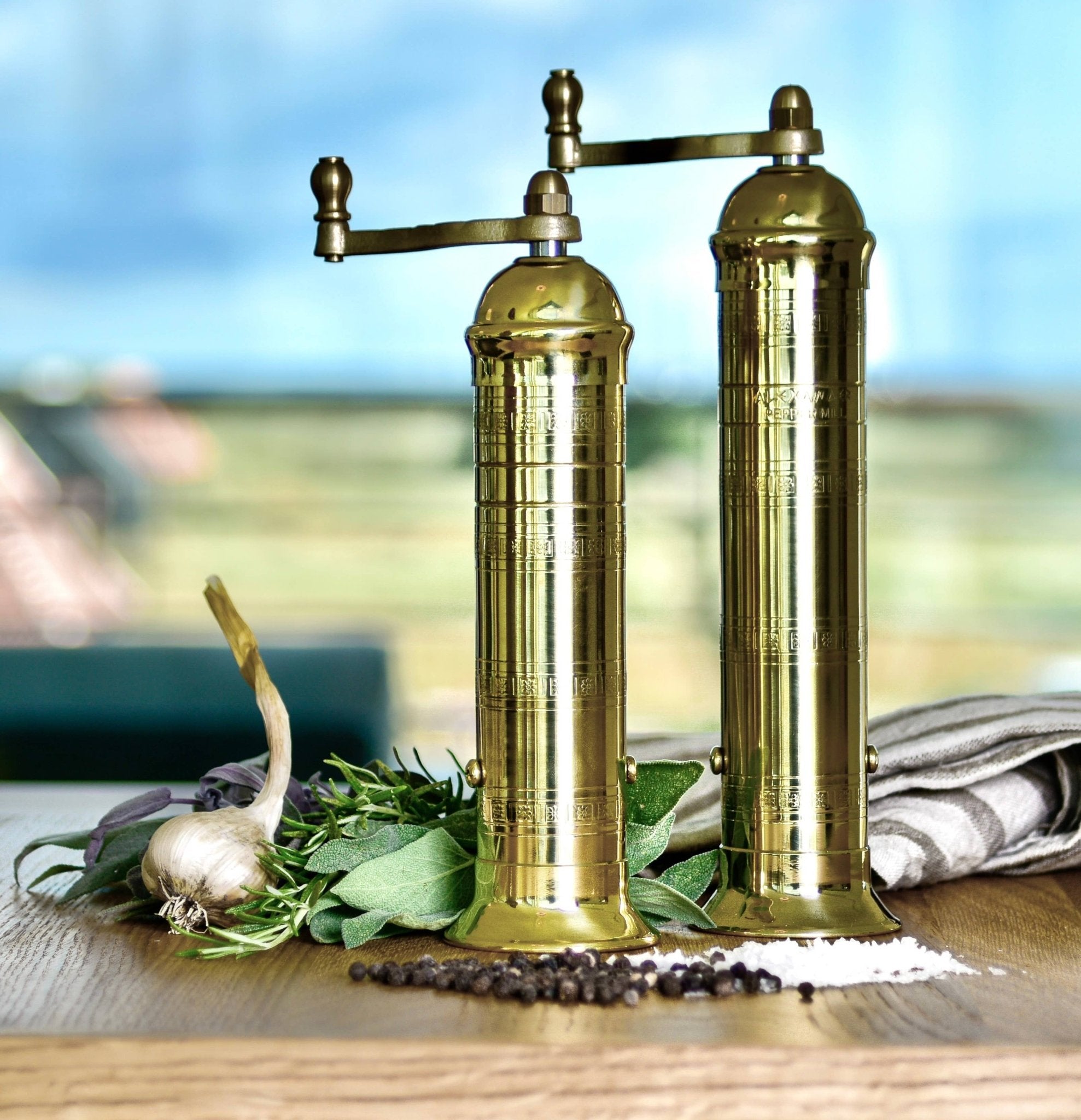 The original 'Brass Mill' 9" pepper grinder