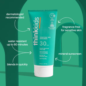 Think | Kids SPF 30 Clear Zinc Sunscreen - Think - Living with Ivey