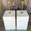Vintage Coastal Large Coquina Stone Block Lamps - a Pair - Show Pony - Living with Ivey