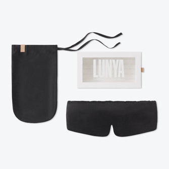 Washable Silk Sleep Mask - Black - LUNYA - Living with Ivey