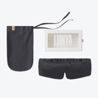 Washable Silk Sleep Mask - Meditative Grey - LUNYA - Living with Ivey